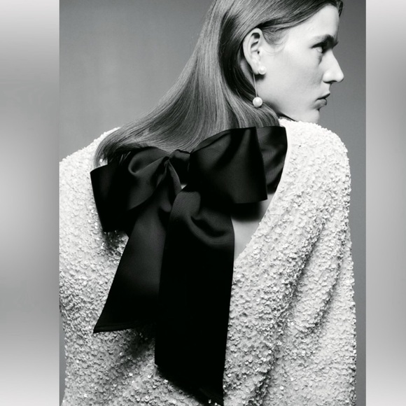 H&M Sequin Tie Back Bow Dress - Picture 7 of 7